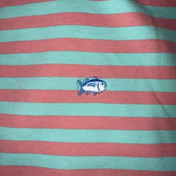 Southern Tide Shirt Men's 2XL Skipjack Polo Striped Preppy Summer Casual Coastal - Picture 5 of 8